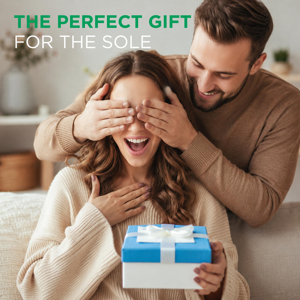 DERMORA gift-ready packaging styled in a lifestyle scene for presentable gifting benefit