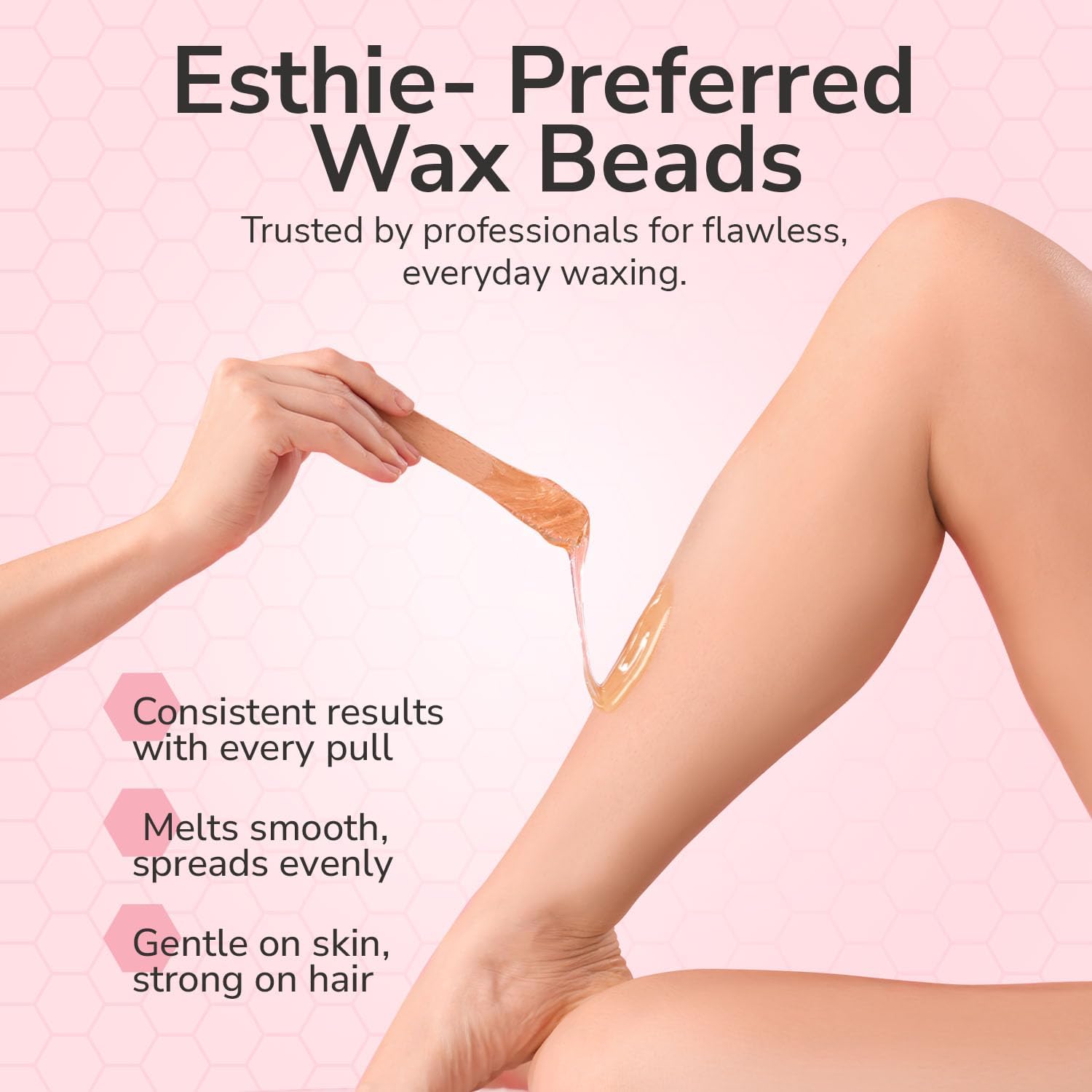 Dermwax label close-up highlighting product information and professional quality
