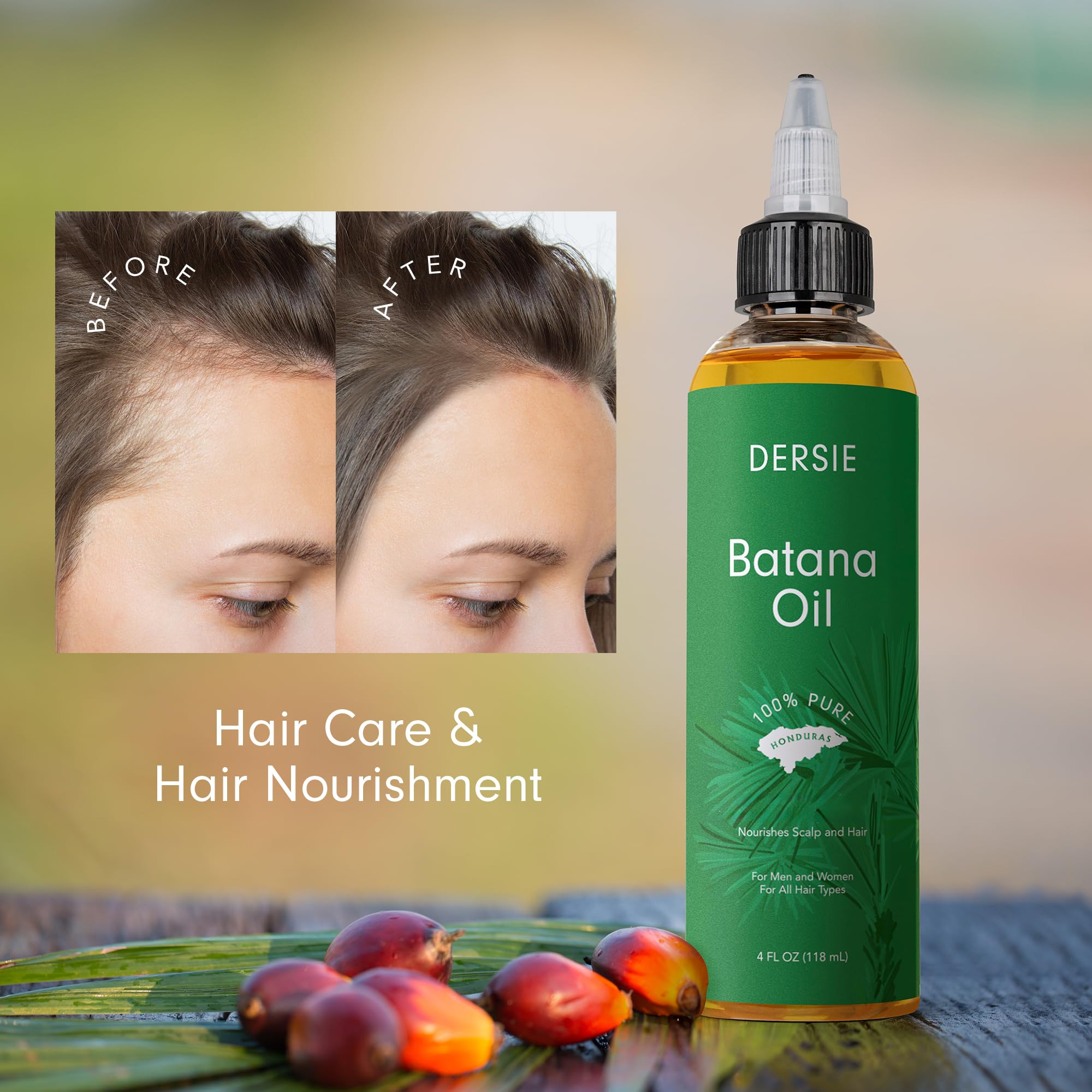 lifestyle shot of haircare ritual using Dersie for healthier-looking hair