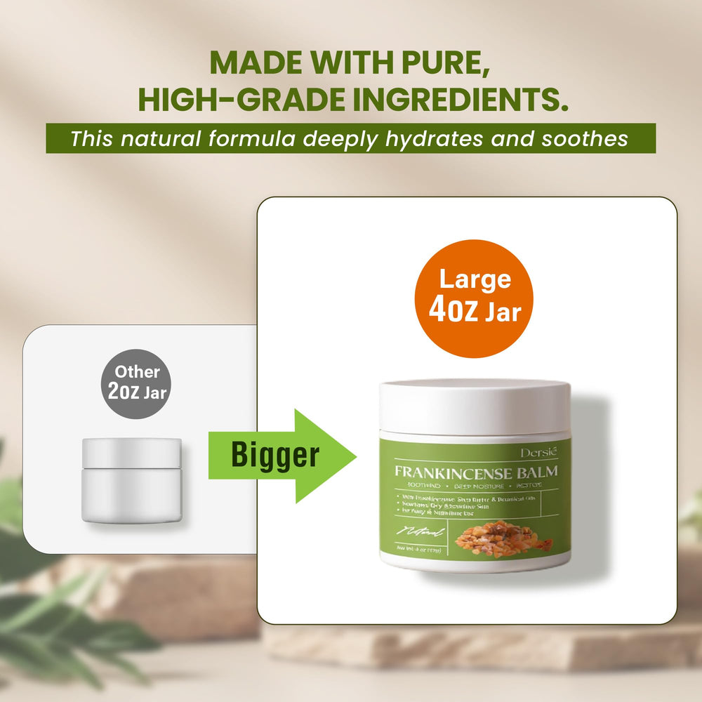 Hand scooping Dersie balm demonstrating targeted application benefit