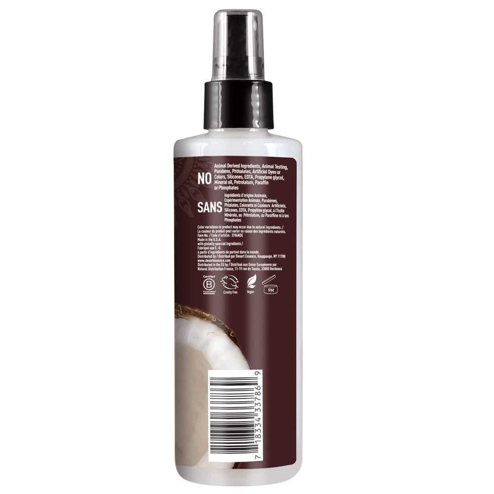 Desert Essence coconut oil ingredient visual signaling natural hydration