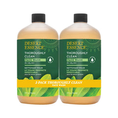 Desert Essence front packaging showing product size and clear branding benefit: large value