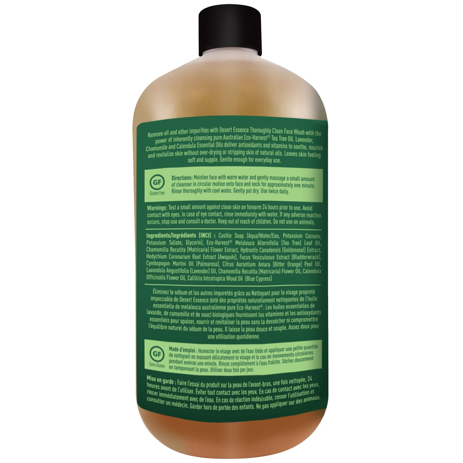 Desert Essence pump bottle in bathroom demonstrating easy dispensing and convenience