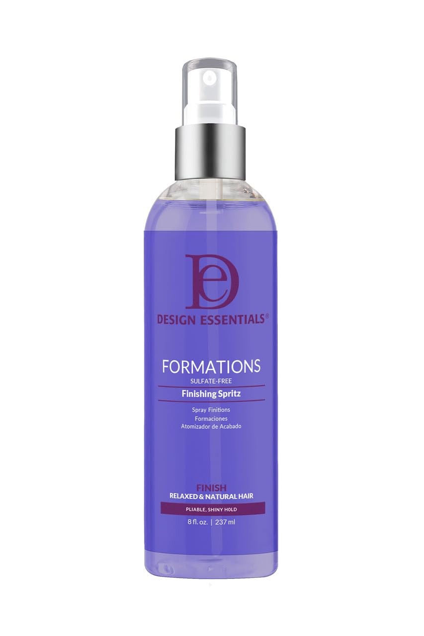 Design Essentials finishing spritz front packaging showing label and 8 oz bottle for polished hold