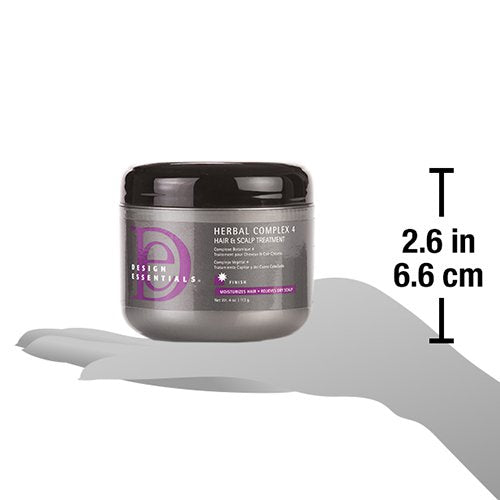 Design Essentials used during heat styling showing protection and glossy finish benefit