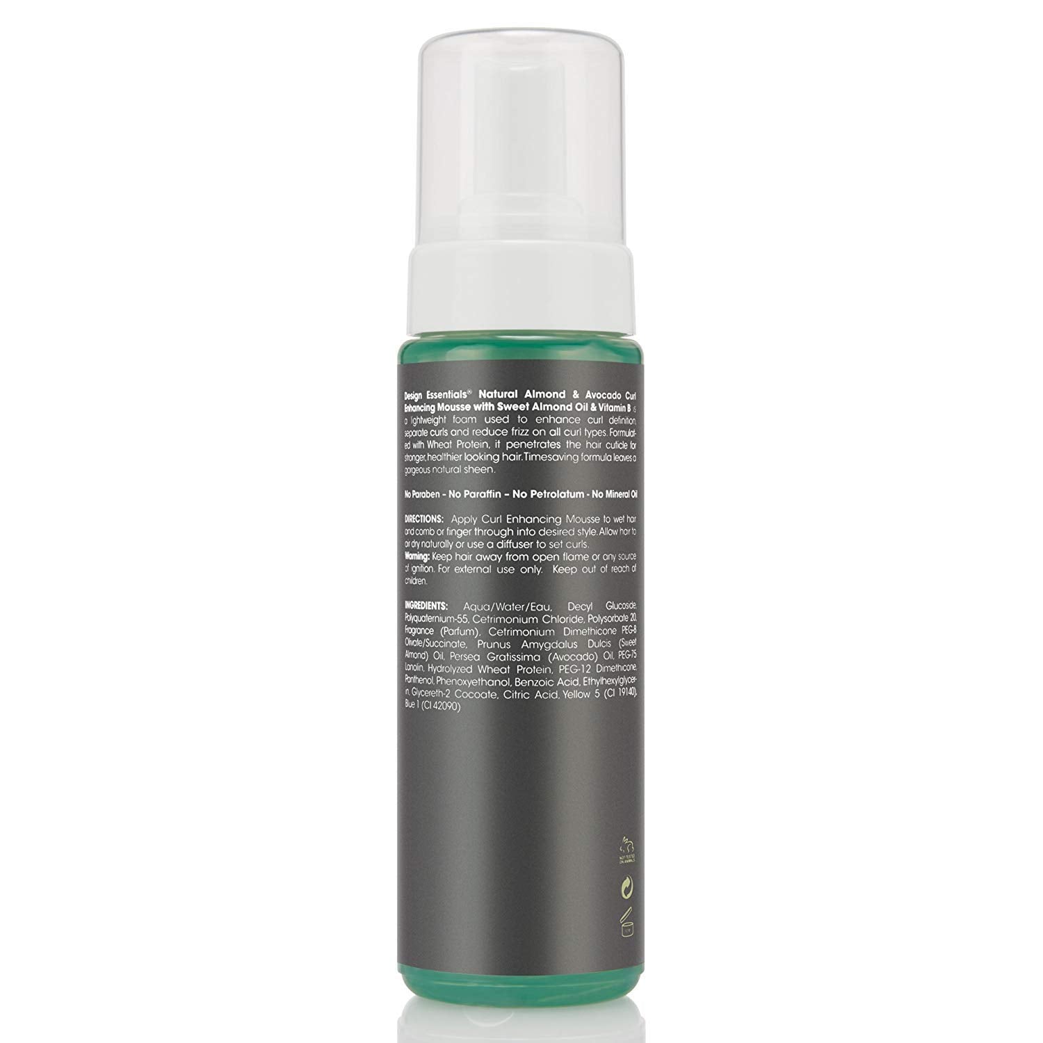 Design Essentials mousse foam texture on palm showing lightweight easy application benefit