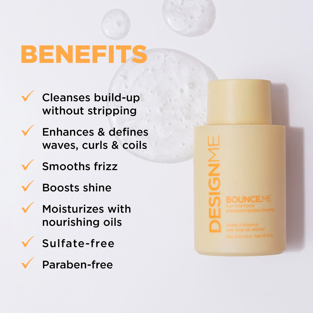 Design.Me shampoo foam texture close-up demonstrating gentle lather and moisture