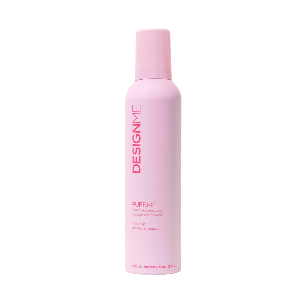 Design.Me PUFF.ME front packaging showing bottle and logo, highlights professional styling