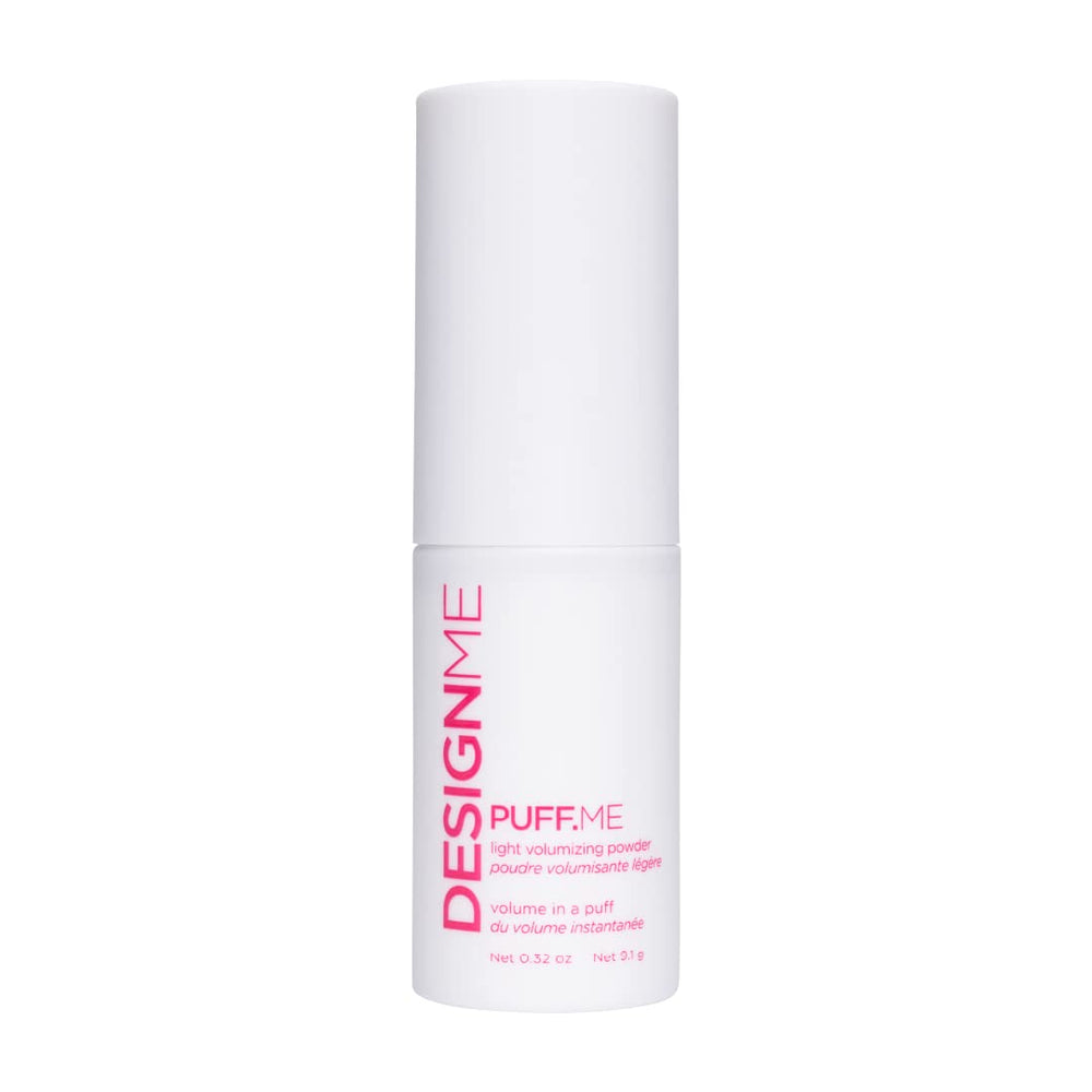 Design.Me PUFF.ME front packaging showing sleek bottle and label, clear product identity and portability
