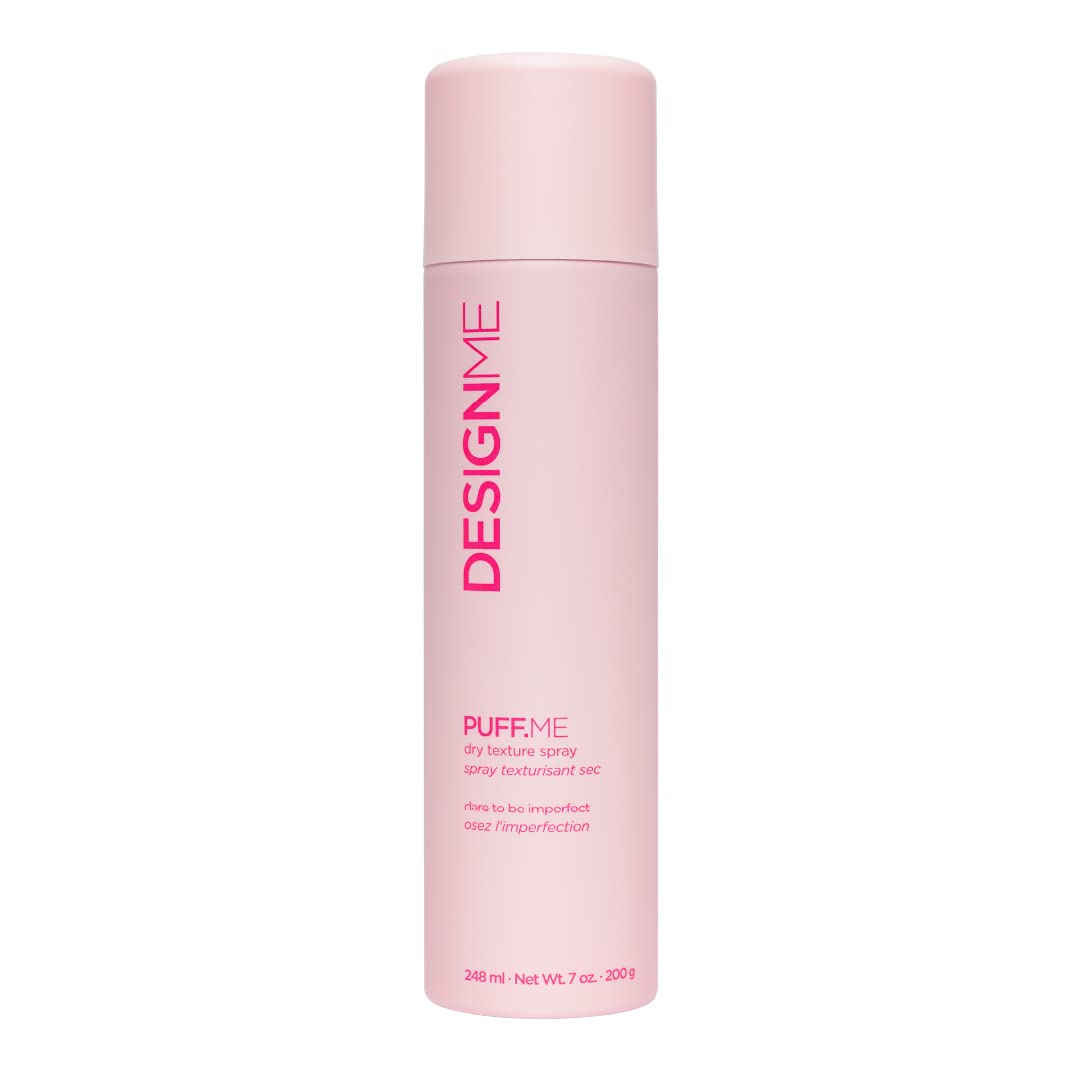 Design.Me PUFF.ME front packaging showing spray can and product benefit