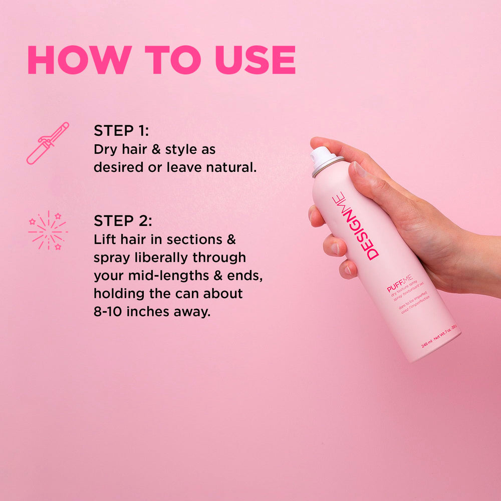 Design.Me PUFF.ME in use at roots creating instant lift and body