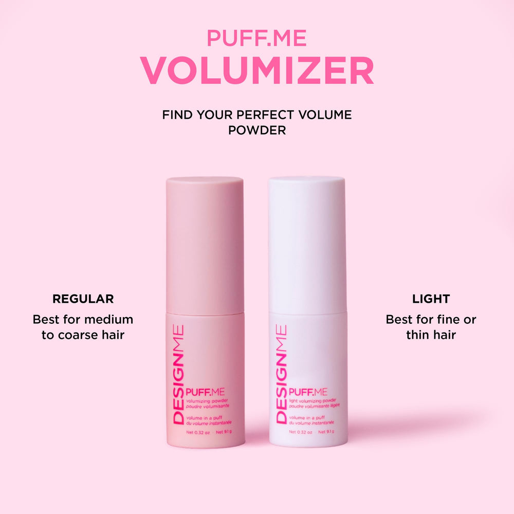 Design.Me PUFF.ME before and after root lift comparison, visible fuller hair effect