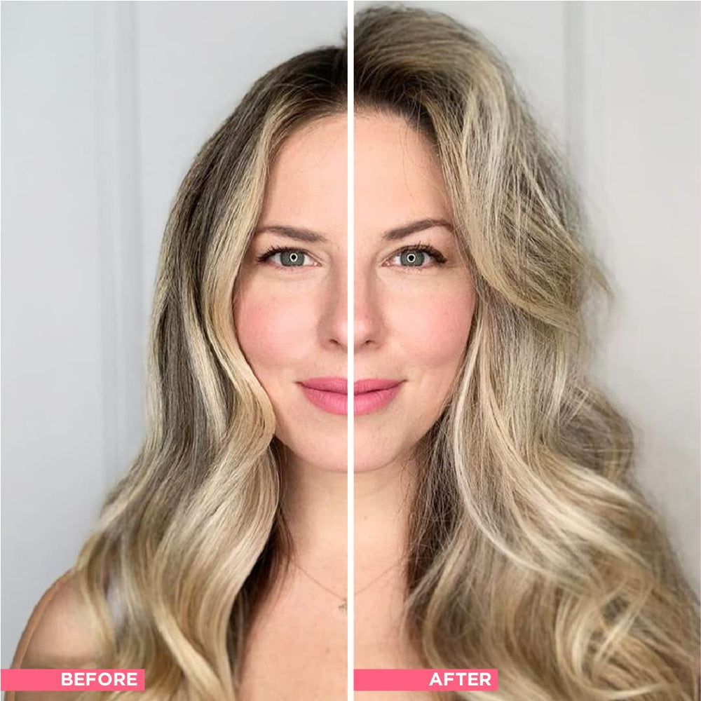 Design.Me PUFF.ME spray nozzle close-up demonstrating mess-free application and precise root targeting