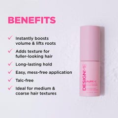 Design.Me PUFF.ME powder texture close-up, fine grains that add grip and natural fullness