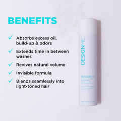 DESIGNME QUICKIE.ME spray in motion demonstrating fast oil absorption and refresh