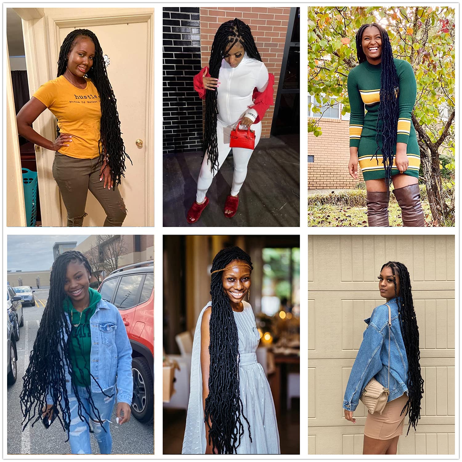 desire4hair outdoor lifestyle shot with 1b black locs showing lightweight movement