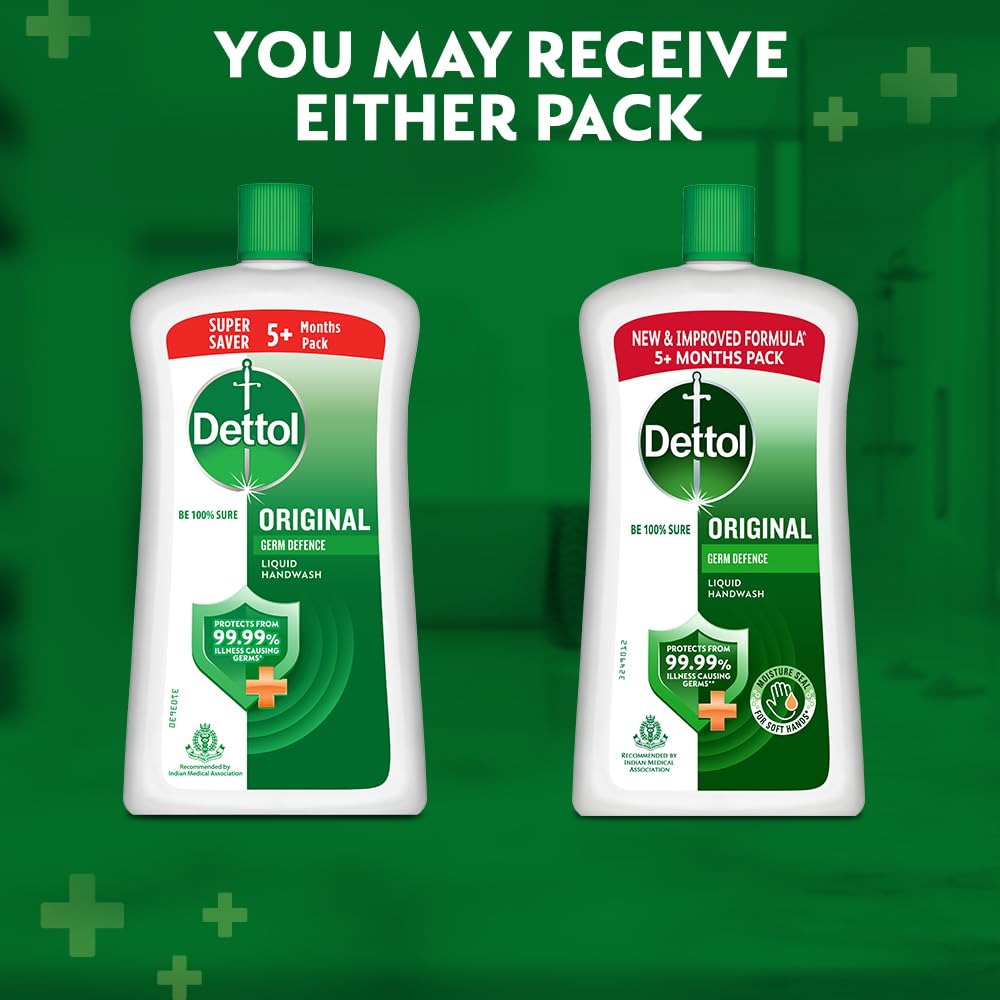 Dettol handwash being dispensed from a pump demonstrating easy use