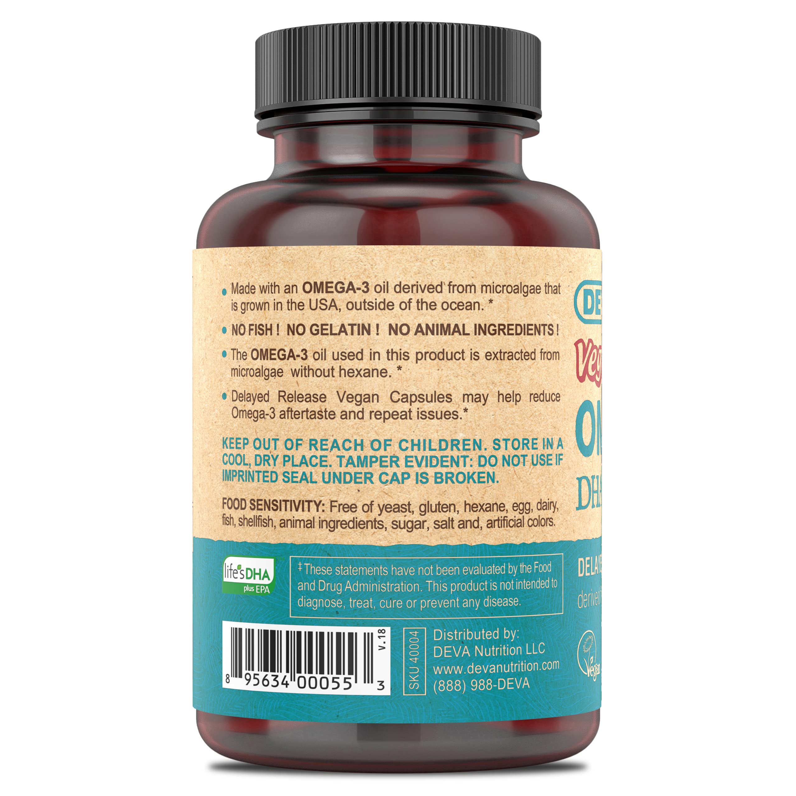 DEVA capsule held in hand showing size and easy swallow benefit