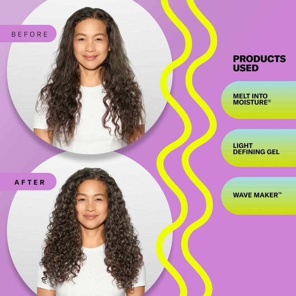 DevaCurl 12 fl oz bottle held in hand for scale showing generous size benefit