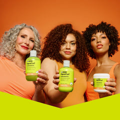 DevaCurl styled curls after diffusing, demonstrating added volume and frizz control