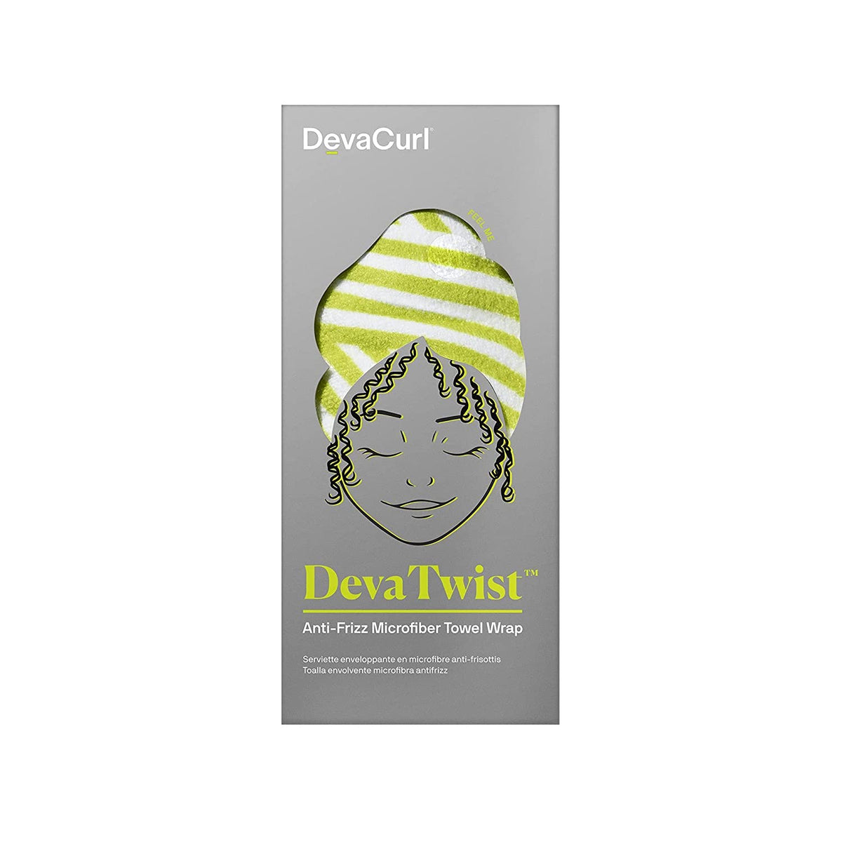 DevaCurl front view of DevaTwist wrap showing shape and fit benefit