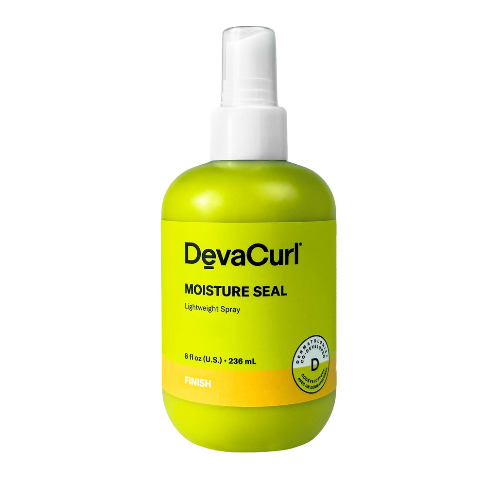 DevaCurl bottle front packaging showing product branding and size for easy identification and confidence