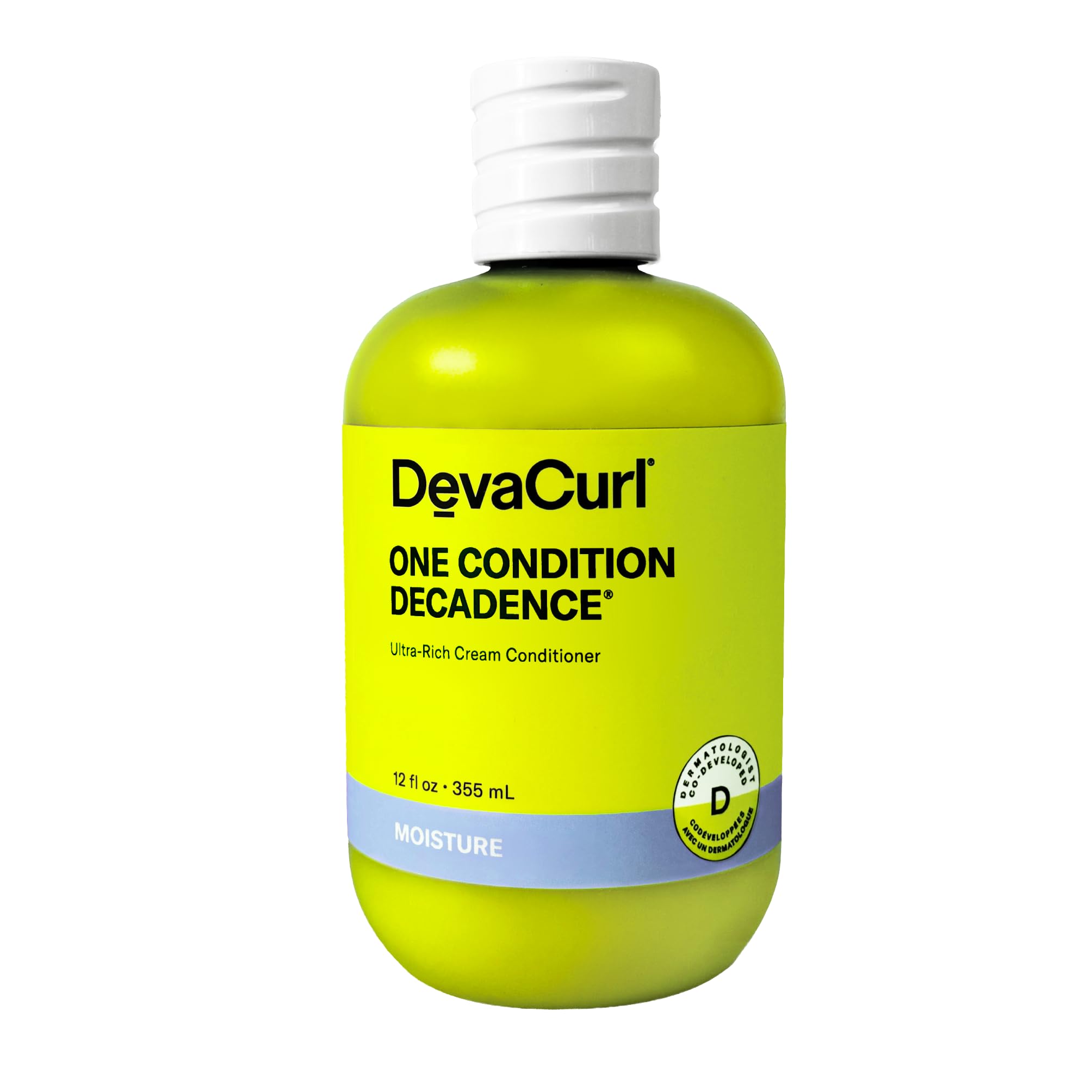 DevaCurl front label showing product and benefits for dry curls