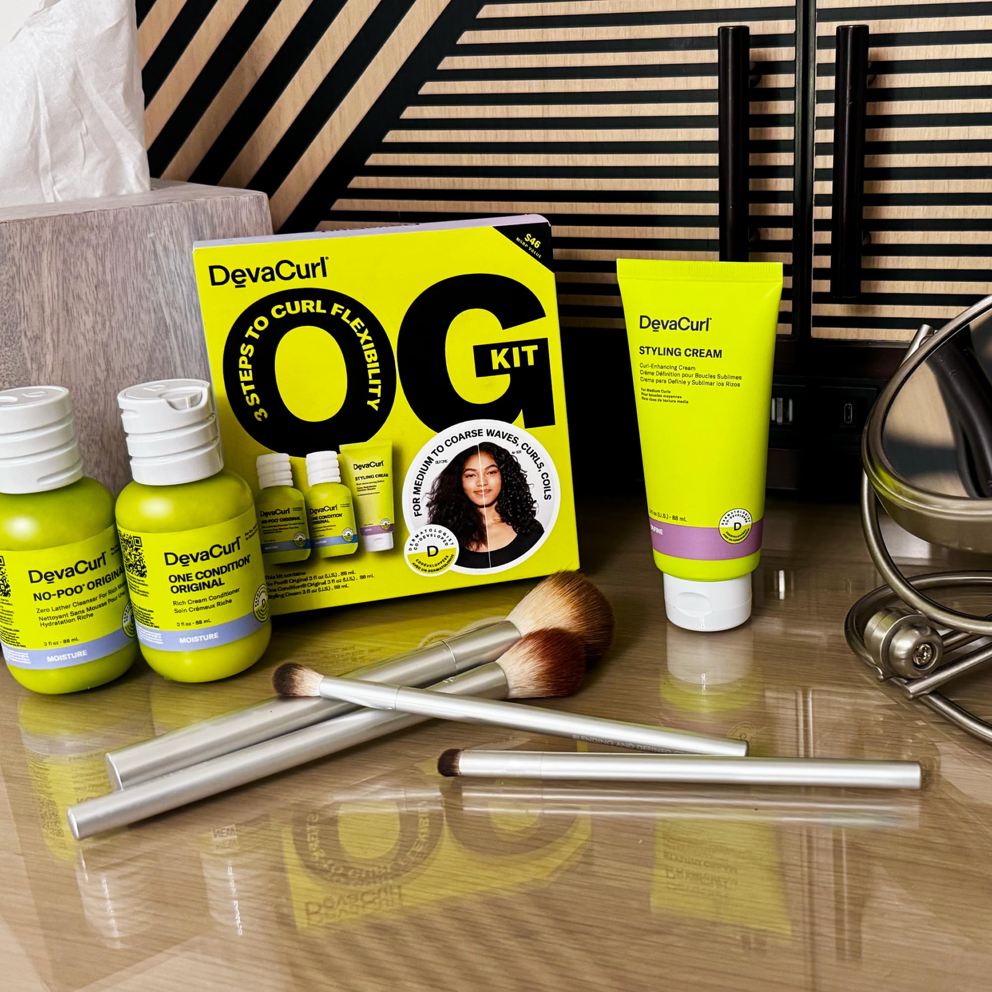 DevaCurl One Condition texture close-up showing creamy slip for easier detangling