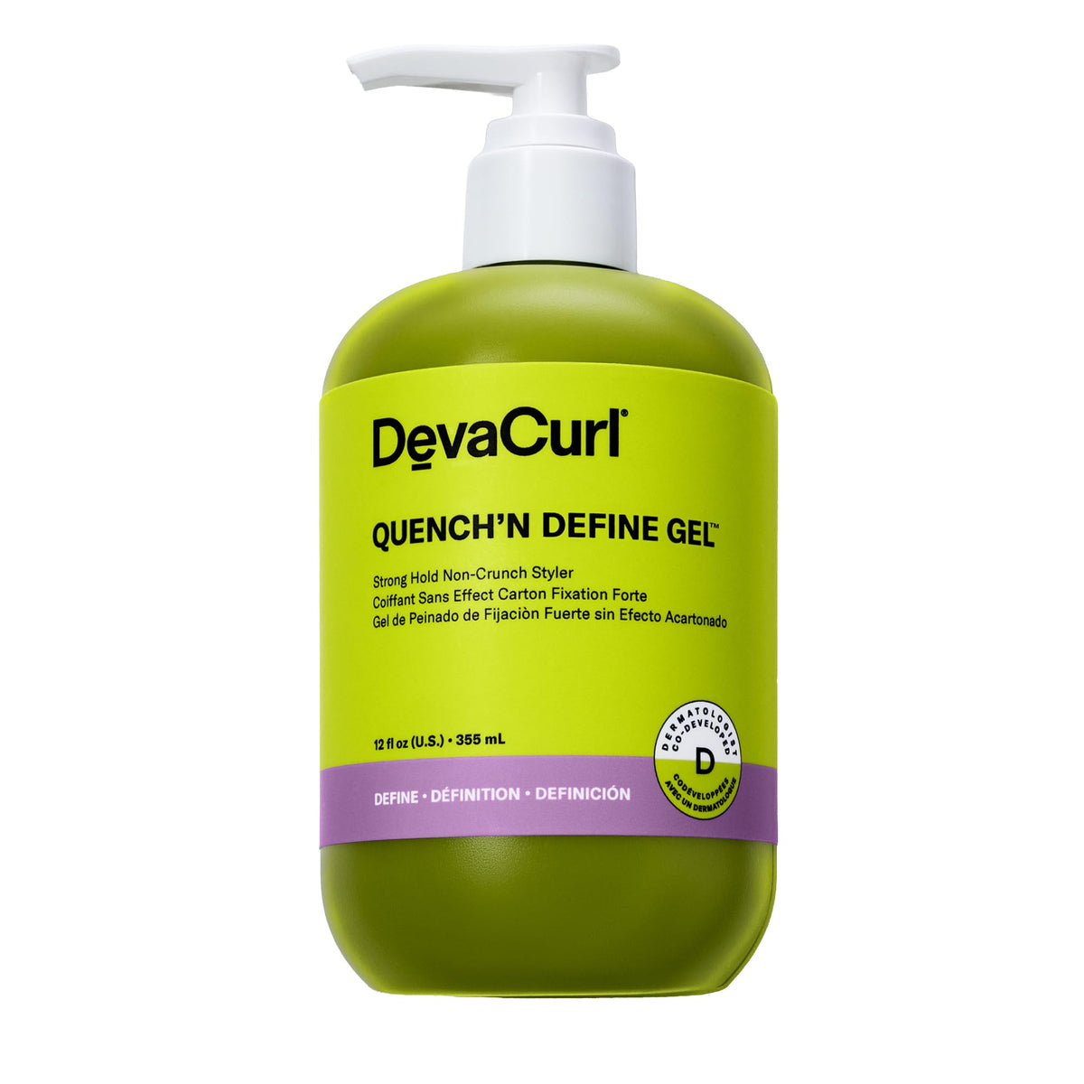 DevaCurl jar front view showing product and easy-grip lid for shelf appeal