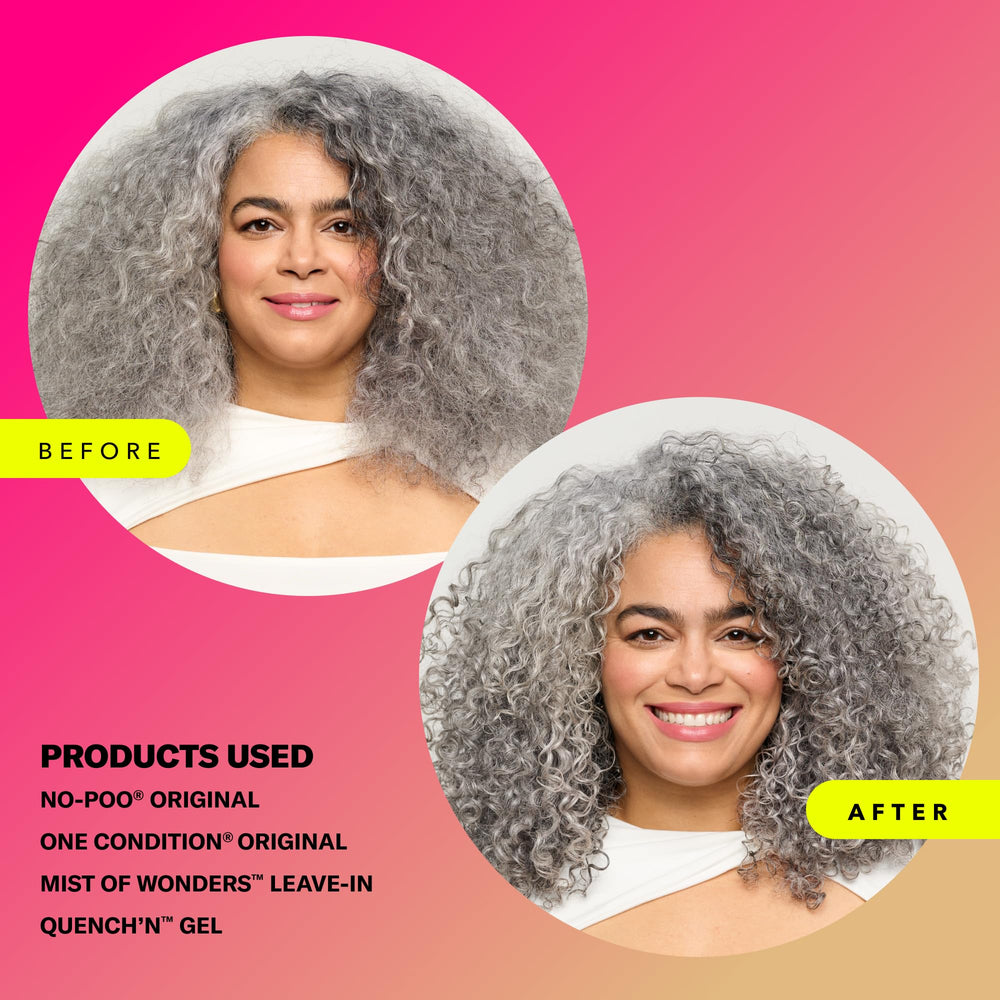 DevaCurl gel dispensed in hand to show recommended amount and spreadability
