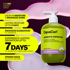 DevaCurl gel texture close-up highlighting moisturizing, non-sticky consistency