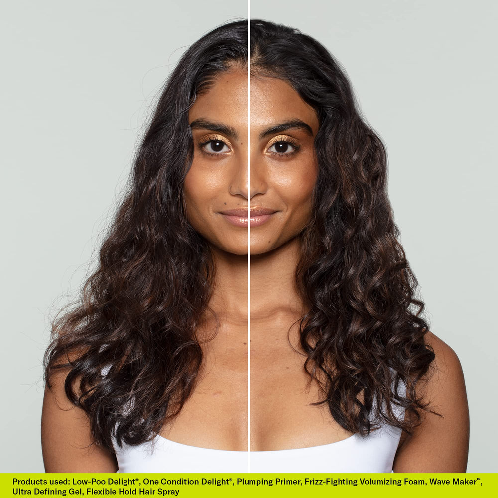 DevaCurl in-hand squeeze demonstrating rich slip for detangling