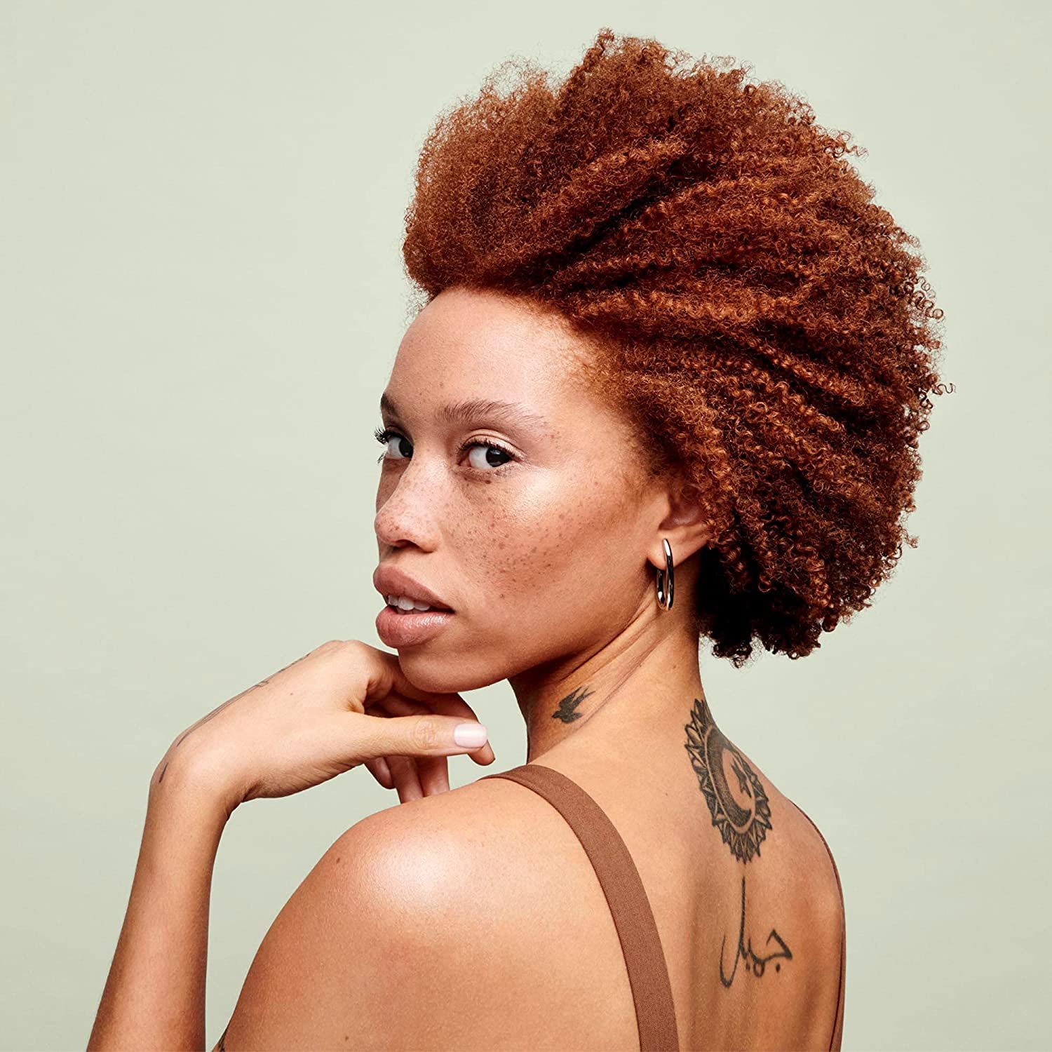 DevaCurl SuperMousse root lift comparison showing increased volume