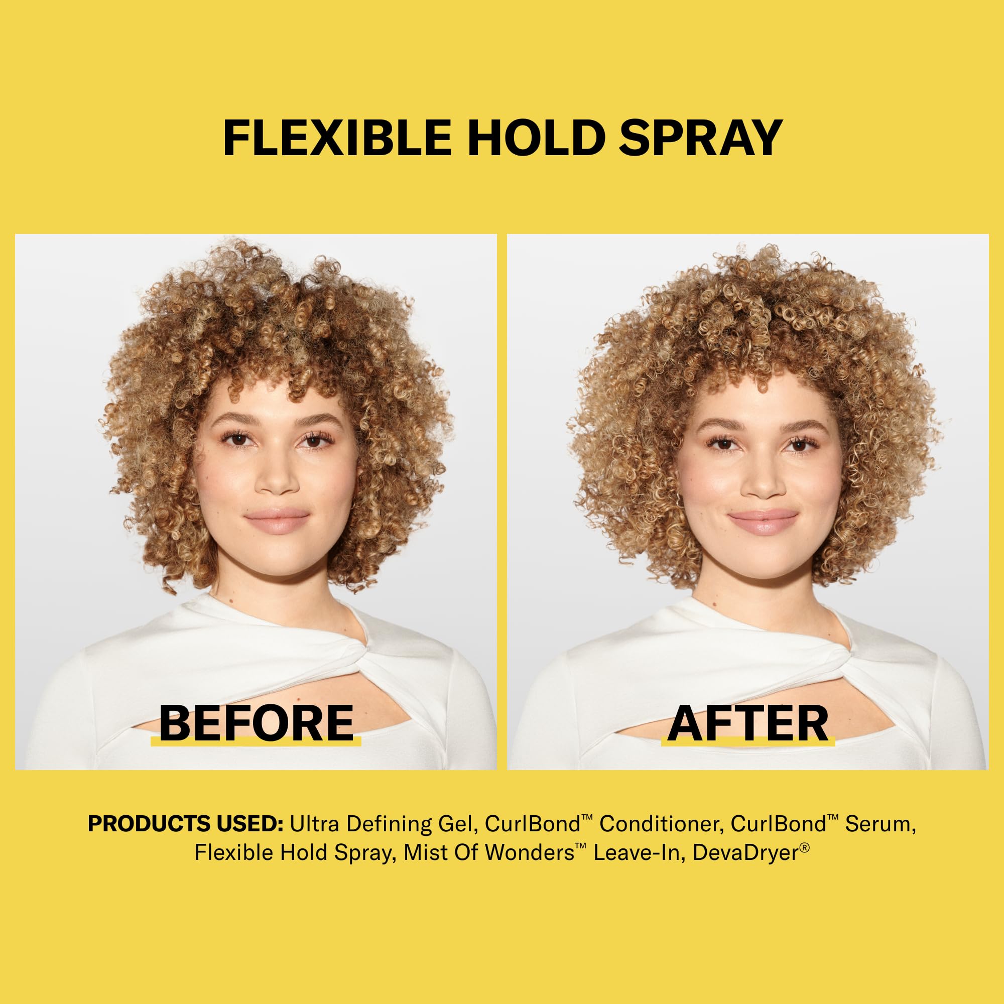 DevaCurl fine mist texture illustrating lightweight, non-crunch benefit