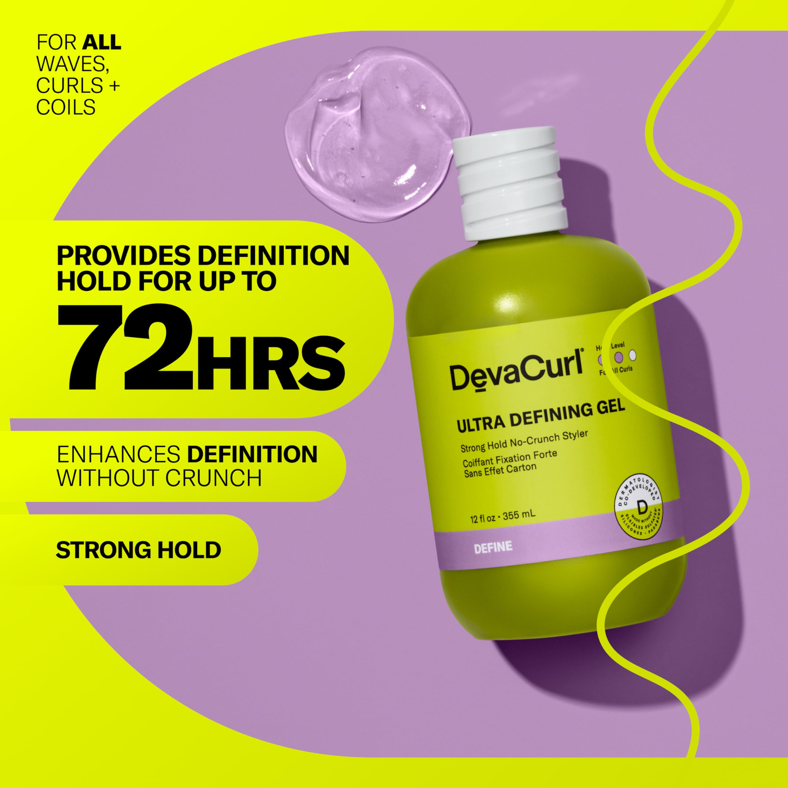 DevaCurl gel texture close-up highlighting non-sticky smooth consistency