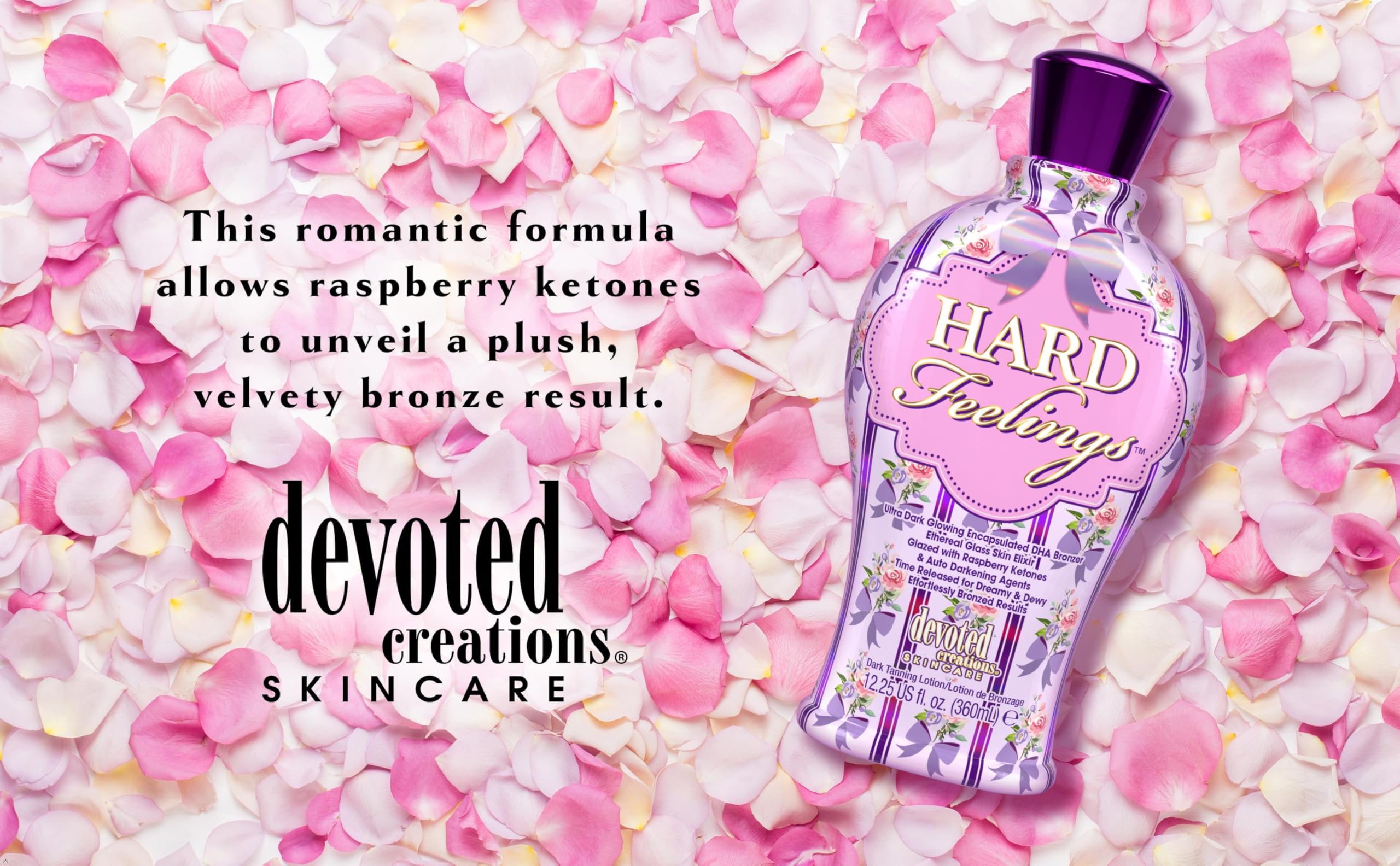 Devoted Creations on vanity with towel suggesting luxurious at-home routine