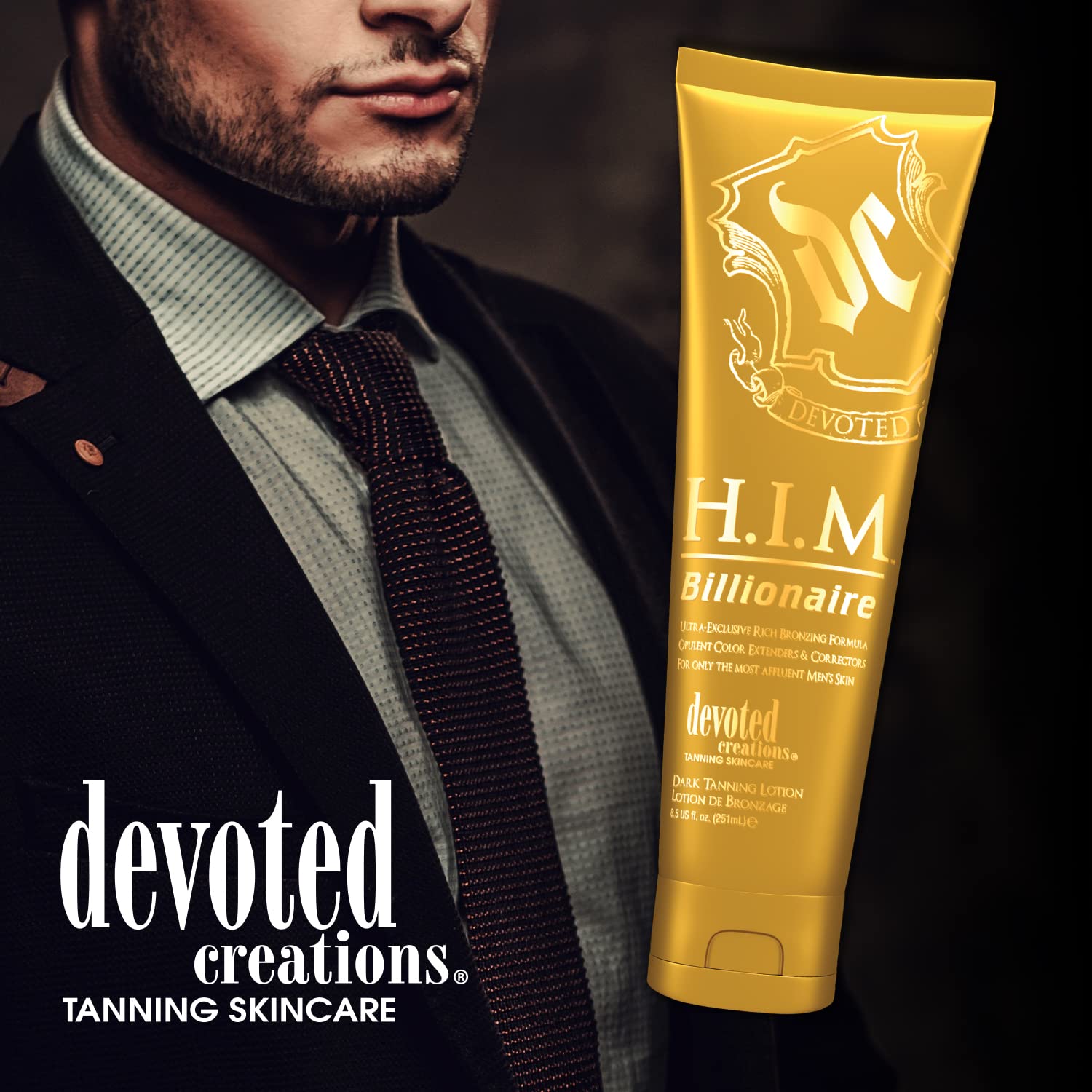 Devoted Creations ingredient label close-up highlighting corrective botanicals
