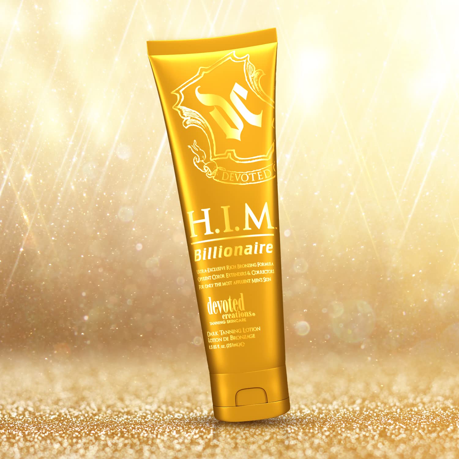 Devoted Creations applying lotion to arm for even, streak-free bronzing