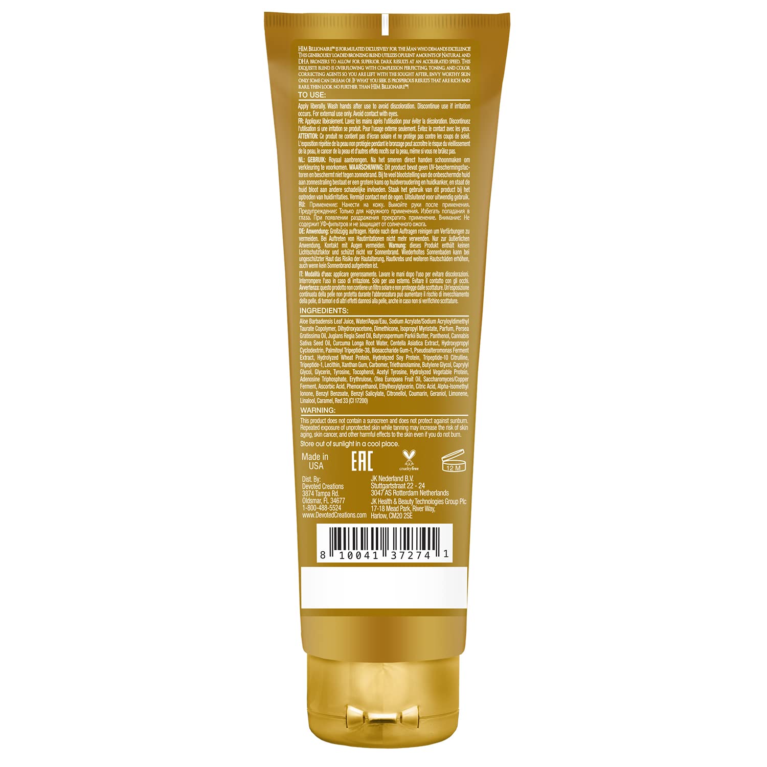 Devoted Creations lotion texture on hand demonstrating rich, blendable formula