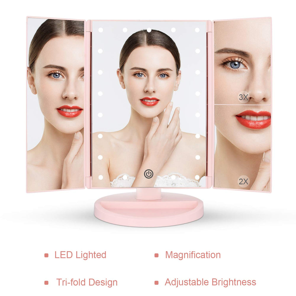 deweisn mirror on dressing table in bedroom providing clear lighting