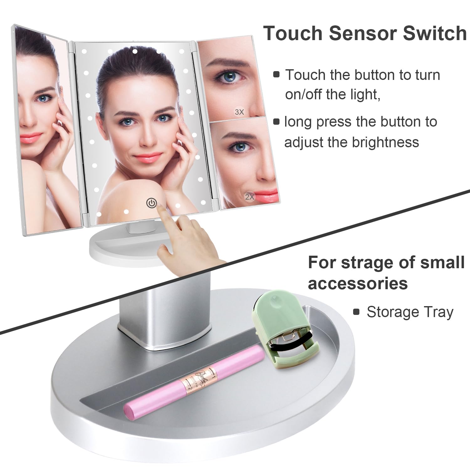 deweisn side panels with 2x and 3x magnification for detailed grooming