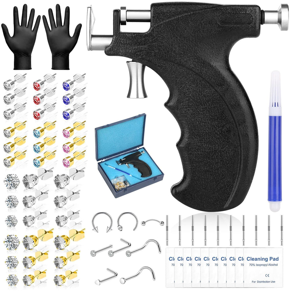 Dexpinzo piercing gun front view showing compact design and easy grip benefit