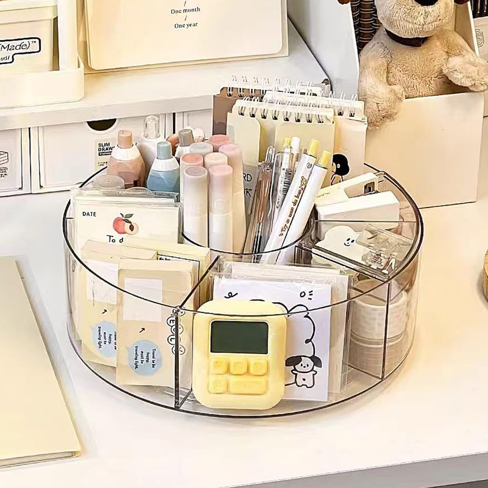 Dezzer on styled vanity illustrating clutter-free surface benefit