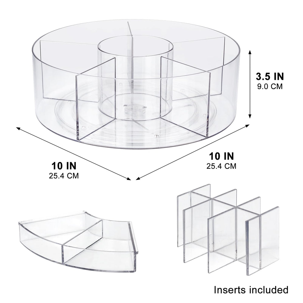 Dezzer top-down view with compartments filled for quick selection benefit