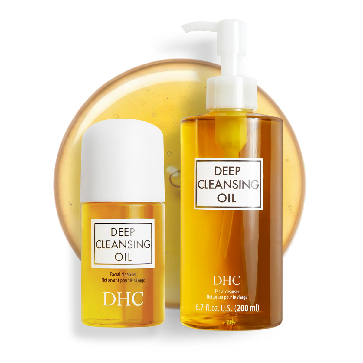 DHC deep cleansing oil front bottle showing label and benefits