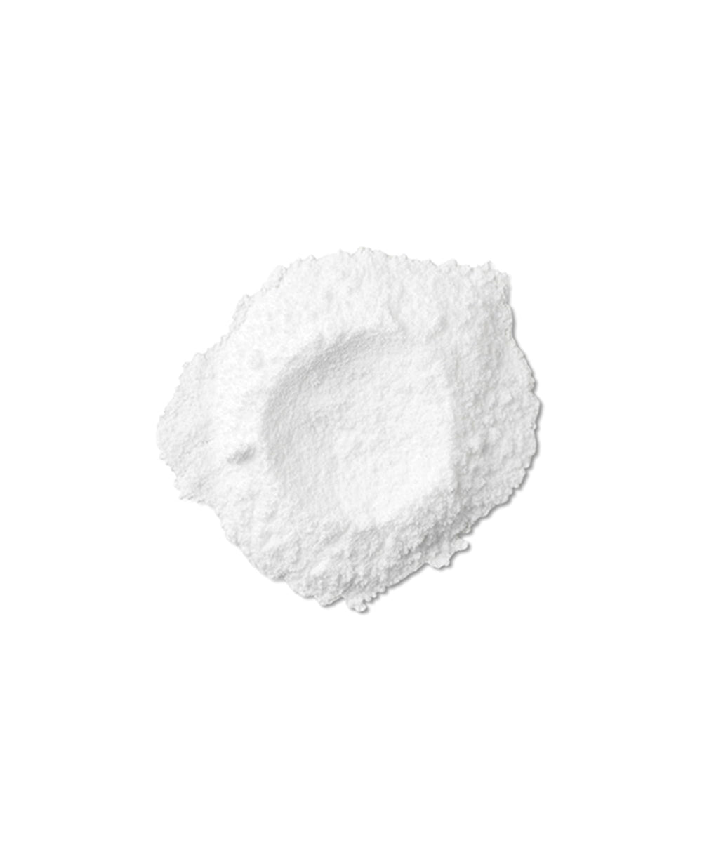 DHC face wash powder being applied to cheek for mild exfoliation