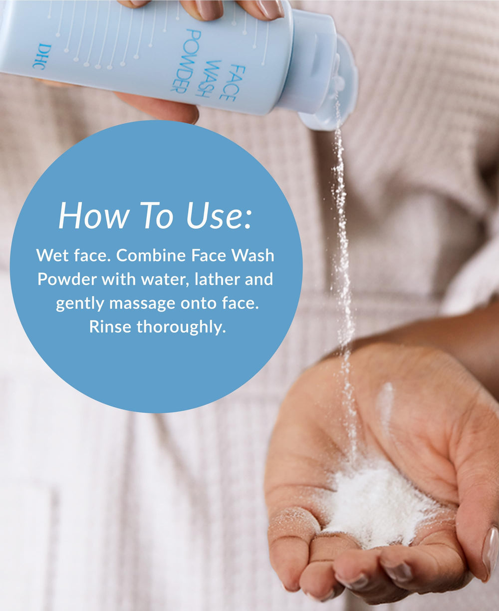 DHC face wash powder with lavender honey and licorice botanicals calming skin