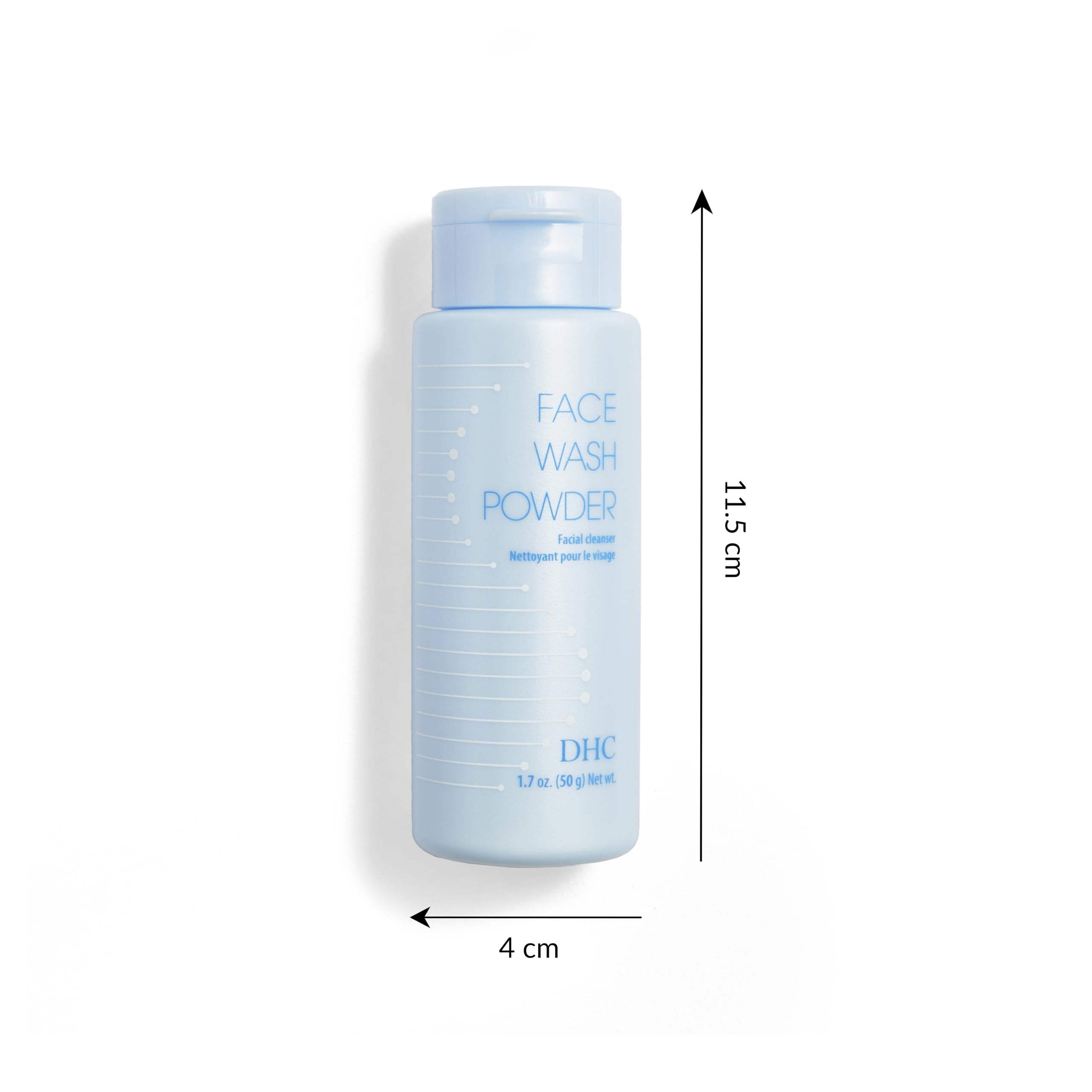 DHC face wash powder label close-up showing ingredient highlights
