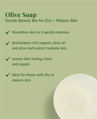 DHC olive soap close-up texture highlighting moisturizing formula