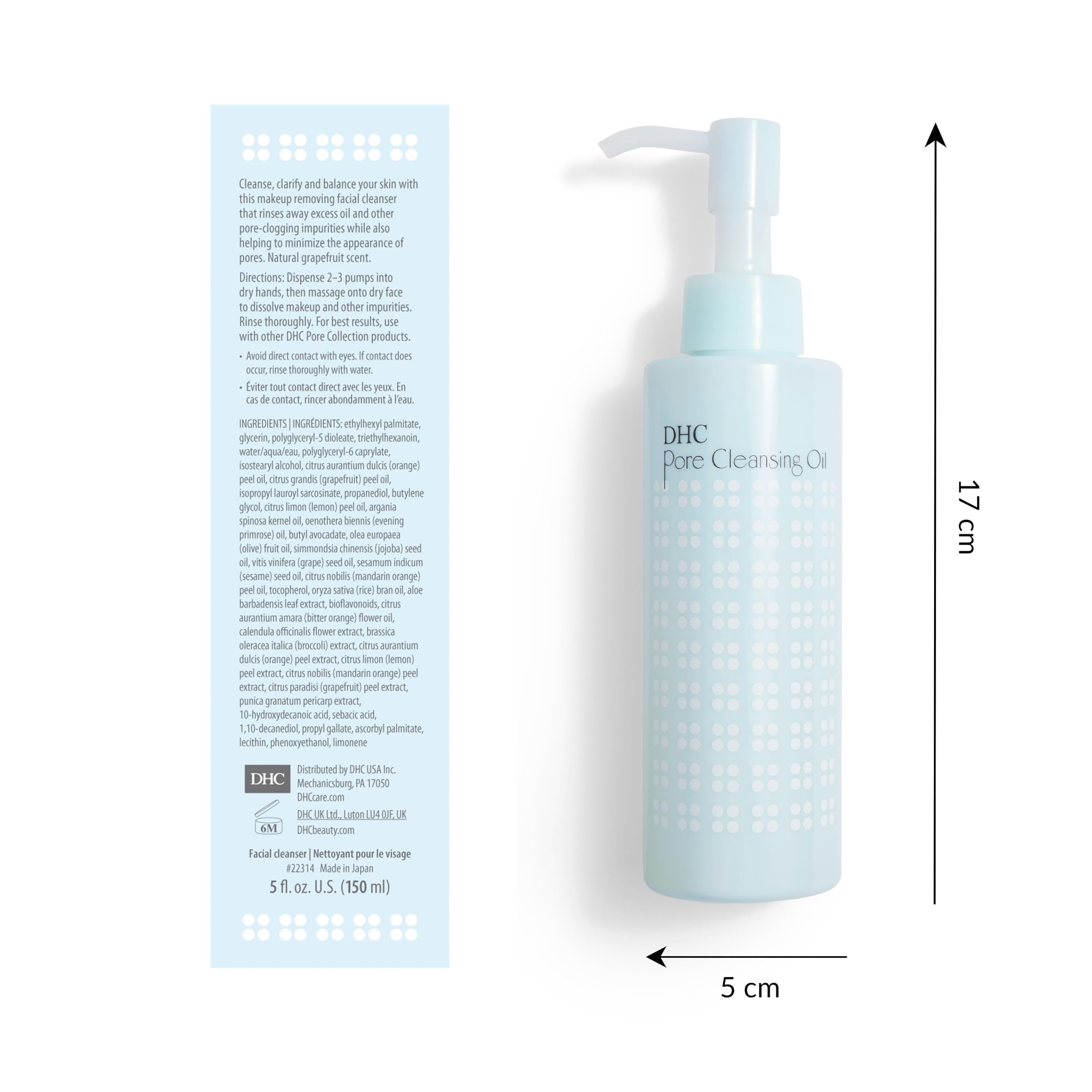 DHC removing waterproof mascara from lashes showing effective cleansing